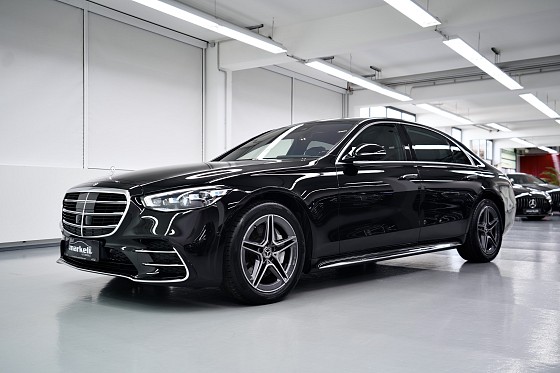 Mercedes-Benz S 350 d 4Matic lang-AMG l. ! New 350 D-DIESEL - 336 PS ! VOLL/FULl - AMG line - DRIVE PILOT - Markeli-Automobile-München